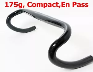 Ultralight 185g,31.8x440mm 3k carbon Compact Road Bike handlebar Black mr-ride - Picture 1 of 12