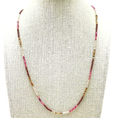 Colar de contas de sementes COLDWATER CREEK neutros clássico carreira trabalho básico diário - Imagem 1 de 4