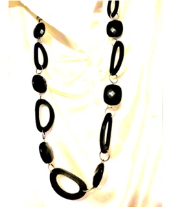 Damen Esprit Modeschmuck Halskette Kette lang schwarz Schmuck Mode Geschenk - Bild 1 von 1