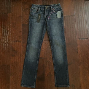 Lucky Brand Girls Classic Cate Skinny Blue Denim Washed Jeans Pants Size 14 - Picture 1 of 15