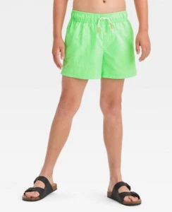 NEW Boys Swim Trunks Bottoms Art Class - Target - Solid Green Size Medium - Picture 1 of 5