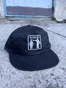 Vintage 90s Bitch Skateboarding Cap Hat Logo Embroidered Hookups Fuct USA - Picture 1 of 8