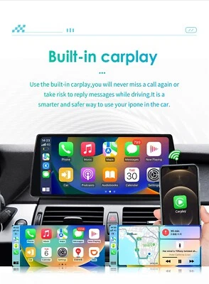 10.25"Android Car GPS Stereo Radio Wifi Carplay 6+64GB For BMW X5 X6 E70 E71 CIC - Image 1 of 4