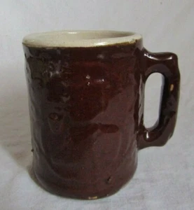 BRAUN GLASIERTE KERAMIK BECHER TASSE KRUG UNBESCHRIFTET - Bild 1 von 3