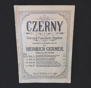 Antique Piano Study Book 1916 Carl Czerny Heinrich Germer Vol 1 - Picture 1 of 13