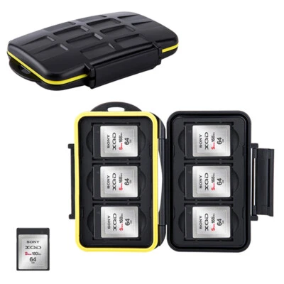 Water-resistant Storage Memory Card Case Holder fits 6 XQD Card for Nikon Z7 Z6 - Image 1 of 4