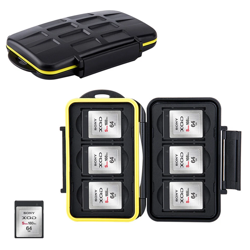 Water-resistant Storage Memory Card Case Holder fits 6 XQD Card for Nikon Z7 Z6 - Image 1 of 4