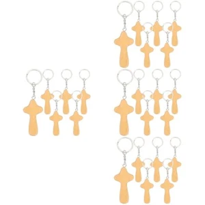 4 PCS Hölzerner Kreuzschlüsselring Fräulein Liebhaber Schlüsselanhänger Männer - Zdjęcie 1 z 12