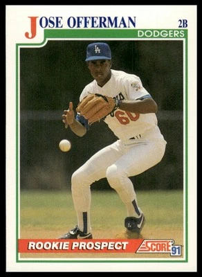 1991 Score #343 Jose Offerman - Image 1 of 2