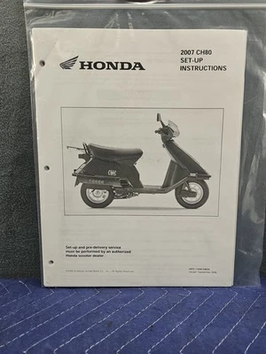 Honda Scooter Ch80 Ch 80 Elite 2007 instrucciones de configuración  Foto 1 de 3