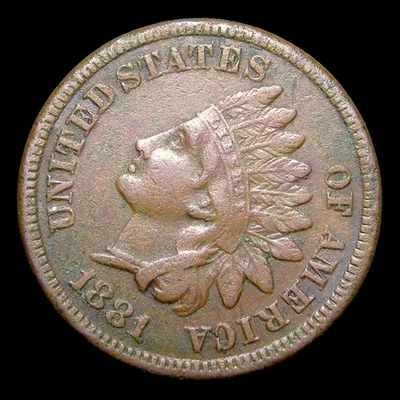 Centavo indio 1881 ---- Moneda bonito detalle ---- #901M Foto 1 de 2