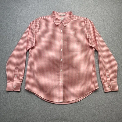 LL Bean 女式中号橙色格子抗皱针脚牛津鞋 — 第 1/4 张图片