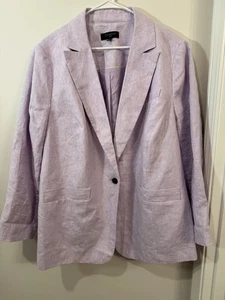 Talbots Blazer 100% Leinen Flieder Übergröße 20W - Bild 1 von 10