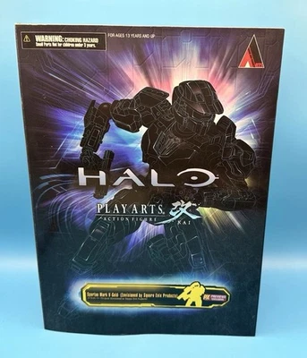 "Figura de acción cuadrada Halo Play Arts Kai Spartan Mark V dorada 9"" nueva sellada" Foto 1 de 4