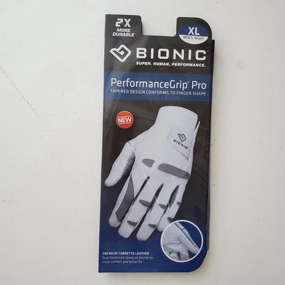 Bionic Men's Right Hand Performance Grip Pro Golf Glove - White, NEW Size XL - Image 1 of 4