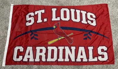 2015 WinCraft Sports MLB St. Louis Cardinals 3' x 5' Red Polyester Flag w/ hooks - Image 1 of 4