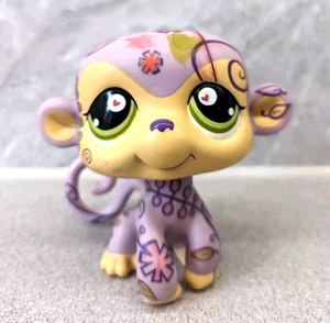 Littlest Pet Shop Deco Mascotas Jumbo LPS Figura Grande Mono Púrpura Floral - Imagen 1 de 6