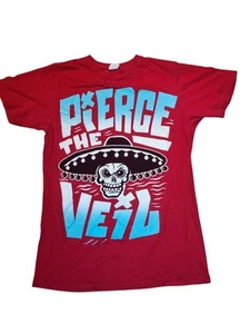 maglietta teschio rosso mariachi emo pierce the veil band - taglia M - Foto 1 di 9