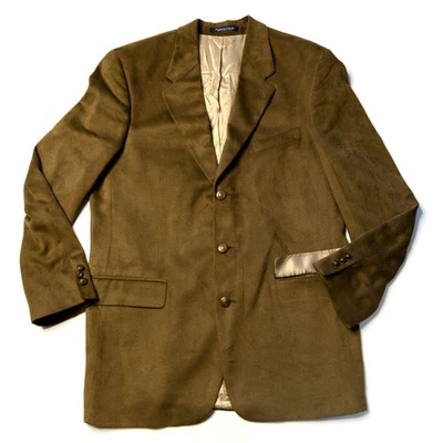 Brandini Sport пальто костюм Blazer мужской 42 T 3 пуговицы куртка микрофибры коричневый с подкладкой - Изображение 1 из 4