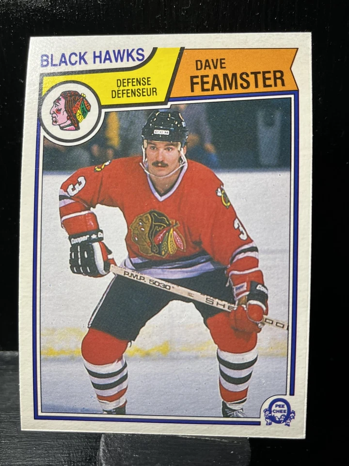 Dave Feamster #100 1983-84 O-Pee-Chee Chicago Blackhawks - Image 1 of 2