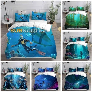 Cosplay Subnautica Reaper Leviathan 3D Duvet Cover Bedding Set Pillowcase Quilt - Picture 1 of 32