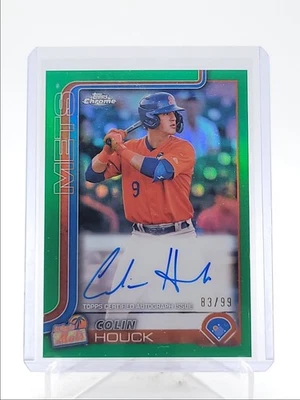 COLIN HOUCK 2025 TOPPS CHROME PRO DEBUT GREEN REFRACTOR AUTO /99 Q3967 - Image 1 of 2