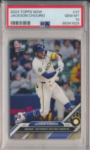 2024 Topps Now Jackson Chourio RC #37 PSA 10 1st HR - Picture 1 of 2