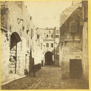 D0456~ Jerusalén Palestina Stereoview - Bad Rich Man’s House - Felix Bonfils - Imagen 1 de 3