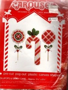 VGT LEINWAND KARUSSELL POP-OUT LUTSCHER & ZUCKERSTANGE KUNSTSTOFF LEINWAND KIT - Bild 1 von 2