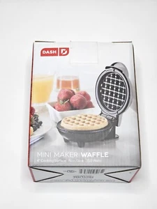 DASH Mini Maker Waffle Silver - Non-Stick 4 Inch Waffle Maker Open Box - Picture 1 of 4