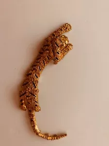 Pin, goldfarbener artikulierter Tiger, 7 cm lang - Bild 1 von 4