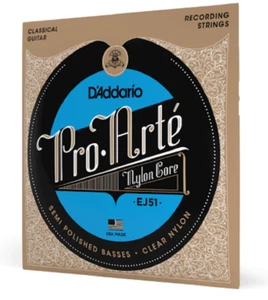 Cuerdas de guitarra clásica EJ51 Pro-Arte bajos pulidos tensión dura D'Addario - Imagen 1 de 16