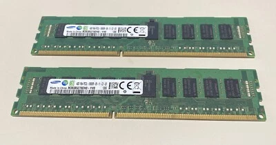 Lote de 2 4GB 1Rx4 Samsung M393B5270DH0-YH9 PC3L-10600R DIMM ECC Servidor RAM. Sujetador Foto 1 de 3