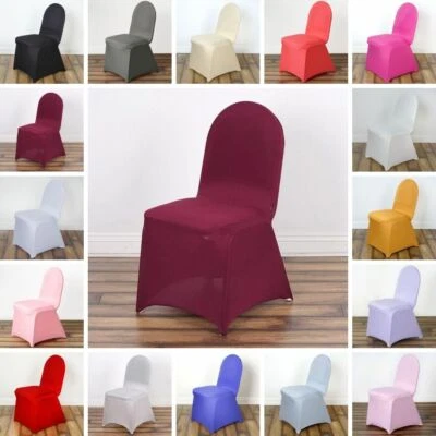 10 pcs Stretch SPANDEX CHAIR COVERS Banquet Wedding Party Slipcover Decorations - Image 1 of 4