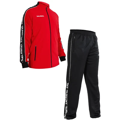 Salming Delta Kinder Trainingsanzug Jogginganzug Tracksuit Jacke + Hose rot SALE