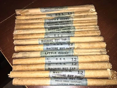 Vintage Wells Bros Co. USA. 9/16" - 12 USS 9/16-12 Machine Nut Tap - 7.5 inch  - Image 1 of 3