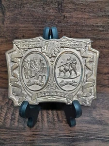Vintage American Revolution Bicentennial 1776-1976 Patriotic USA Belt Buckle - Picture 1 of 4