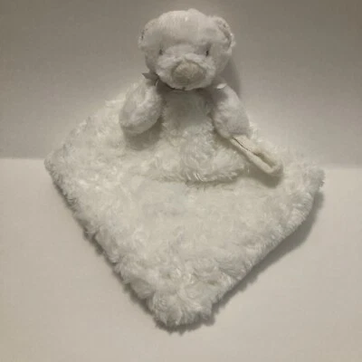 Blankets and Beyond Bear Swirl Blanket White Gray Lovey Comforter Soother - Image 1 of 4