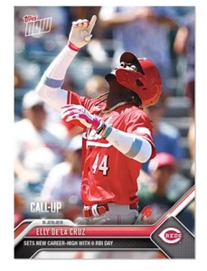 2023 Topps Now Elly De La Cruz Rookie Card RC Sets New Career-High w/ 6 RBI Day - Picture 1 of 2
