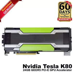 Dell Nvidia Tesla K80 Graphics Card 24GB GDDR5 Server with Black Bracket HHCJ6 - Picture 1 of 9