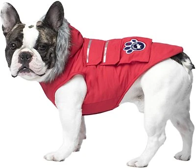 Canada Pooch Everest Explorer Size 14 Red Fleece Lined Insulated Dog Coat - Image 1 of 3