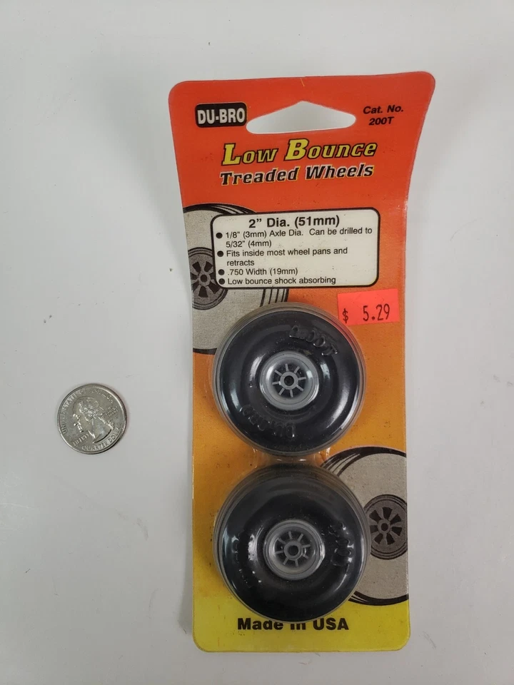 Rueda ligera pisada DUBRO 2" de diámetro Amortiguador de bajo rebote 200T Foto 1 de 2