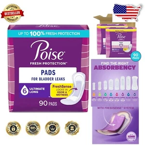 Comfortable & Odor-Control Incontinence Pads - 12-Hour Protection, 90 Count - Picture 1 of 8