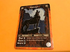 SPOTLIGHT : RAGE LIMITED CCG card, White Wolf ‘96 Werewolf TCG, Red Talons tribe