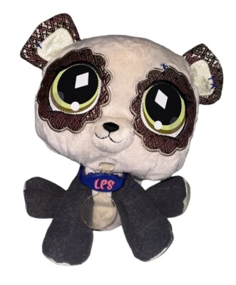 Littlest Pet Shop Plush Panda Soft Stuffed Animal 2007 Hasbro Gray - Image 1 of 4