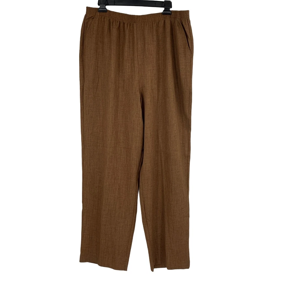 Pantalones para mujer Blair marrón carrera talla XL 1841 tweed ligero Foto 1 de 4