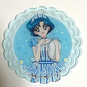 Sailor Moon Acrylic Coaster Ami Mizuno Mercury Sailor Moon Cafe 2017 Anime F/S - Picture 1 of 1