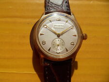 Vintage SWISS HELVETIA 17 Jewels Manual Men's Watch,Grid Dial,sub second