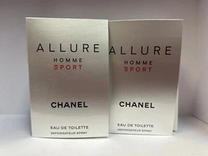 2 x Chanel Allure Homme Sport EDT Spray Sample 1.5ml / 0.05oz each - Picture 1 of 2