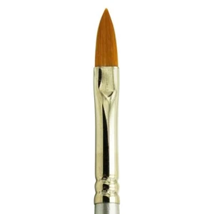 2400 Golden Taklon Synthetic Cats Tongue Brush - Picture 1 of 9